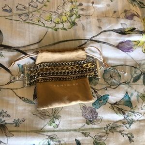 Jenny bird gold and silver metal bracelet